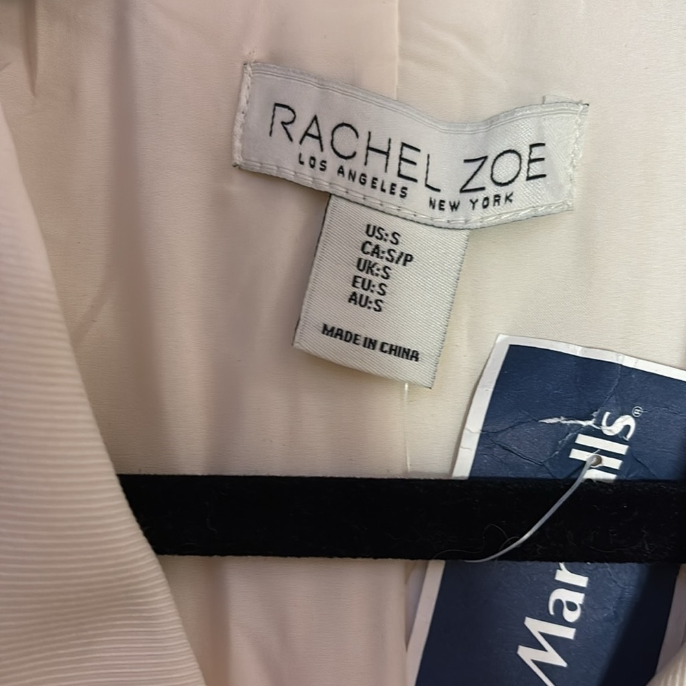 Rachel Zoe NWT Cream Snap-Up Fitted Blazer Jacket Size Small - Picture 3 of 4